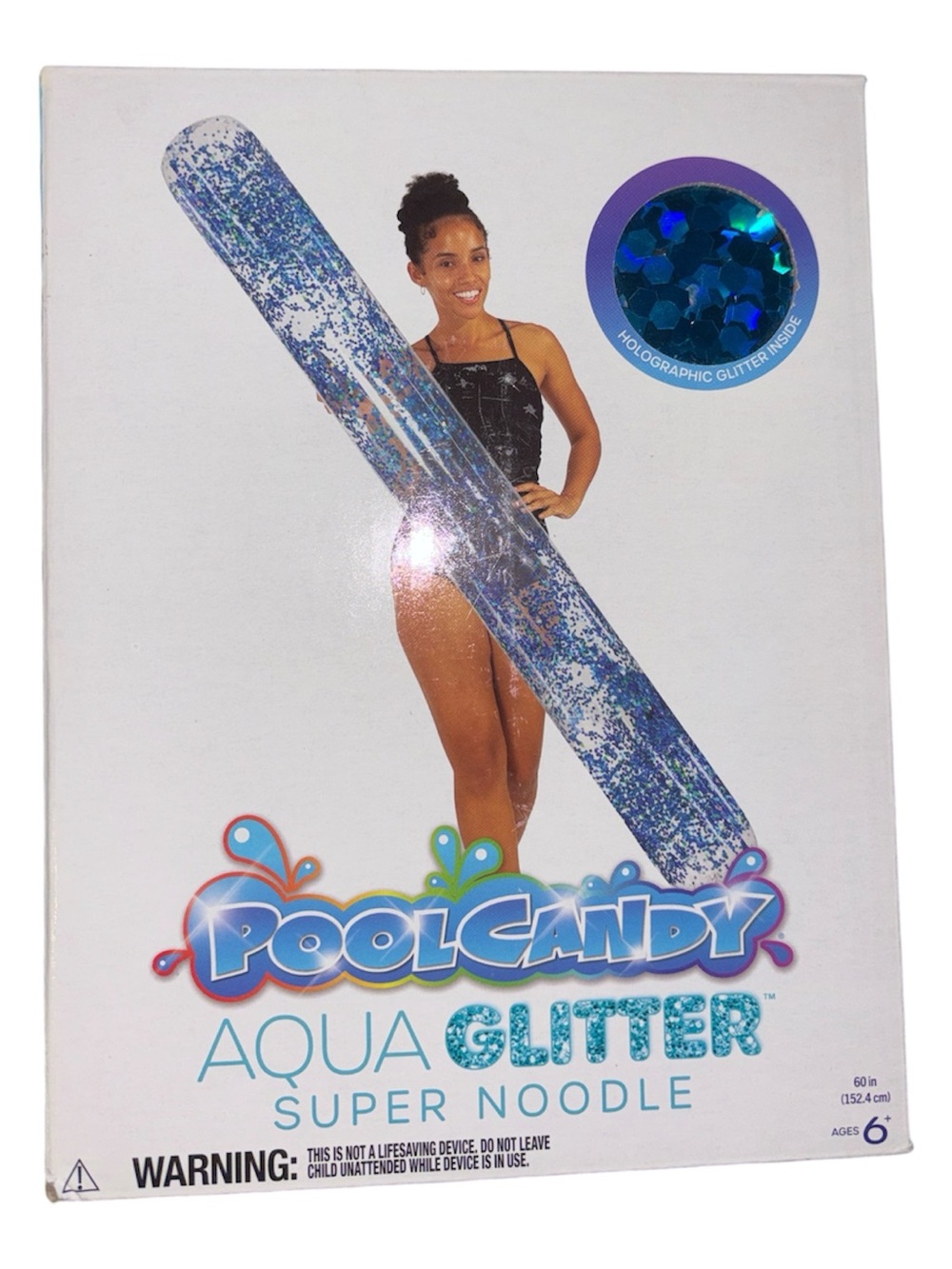 Pool candy aqua glitter super noodle pool toy